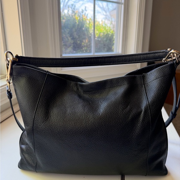 Coach Black Pebbled Leather Two Way Crossbody Bag EUC - Picture 10 of 11